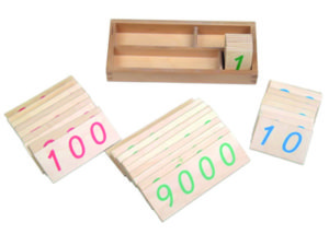 Wooden Number Cards 1-9000 Small with Box