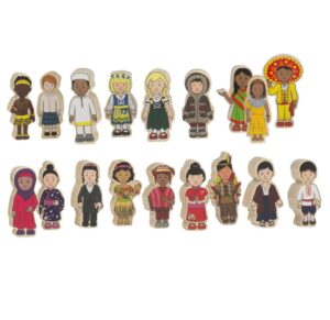 Children Around the World Wooden Figures (18pcs)
