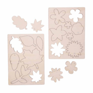 Wooden Leaves & Flower Cut-Outs (30pcs)